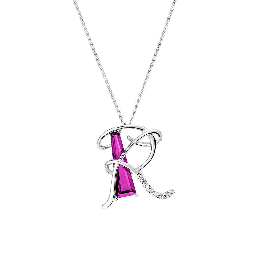 The Letter R In Pink Diamonds
