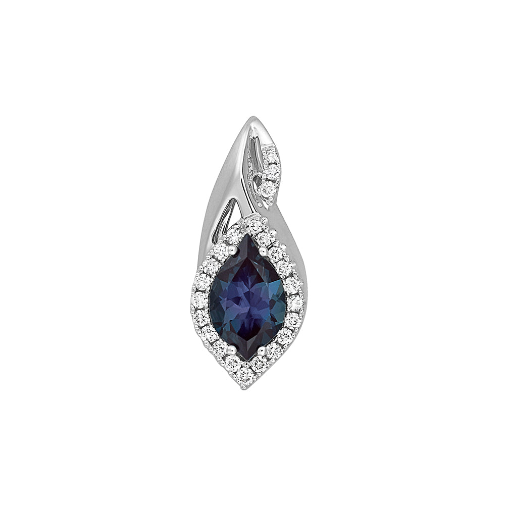 Chatham lab-grown alexandrite pendant, style CP4894WAL