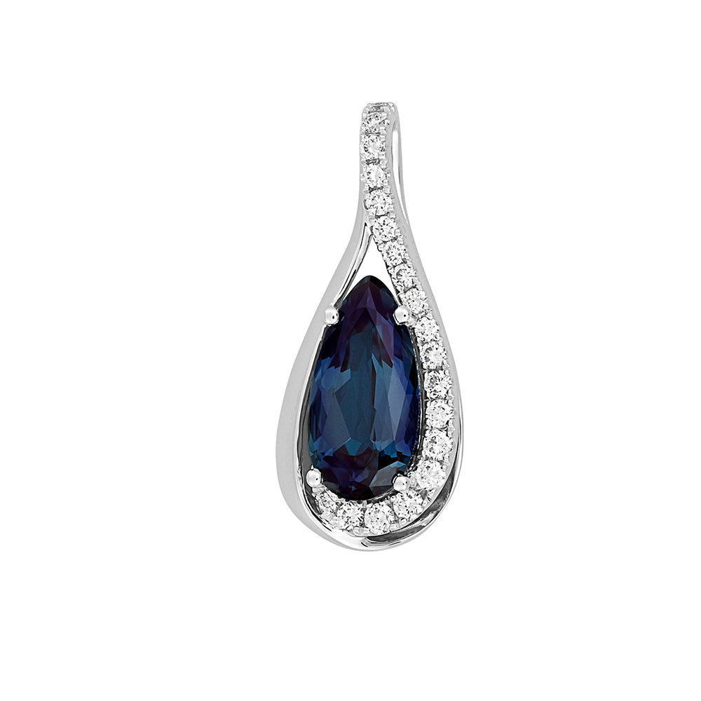 Chatham lab-grown alexandrite pendant, style CP4897WAL