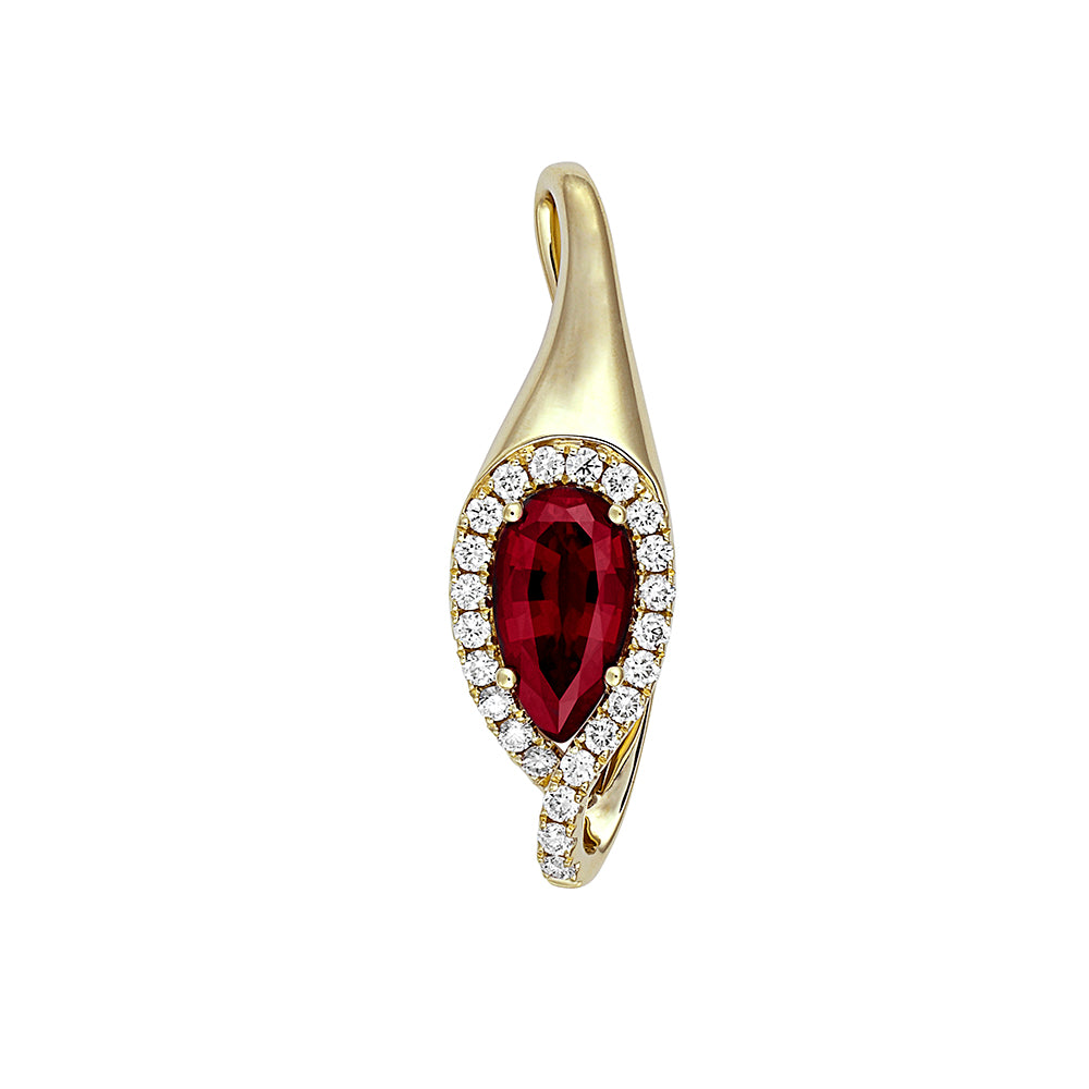 Chatham lab-grown ruby pendant, style CP4898YRU