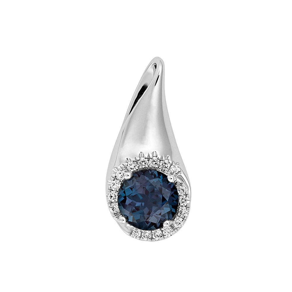 Chatham lab-grown alexandrite pendant, style CP4900WAL