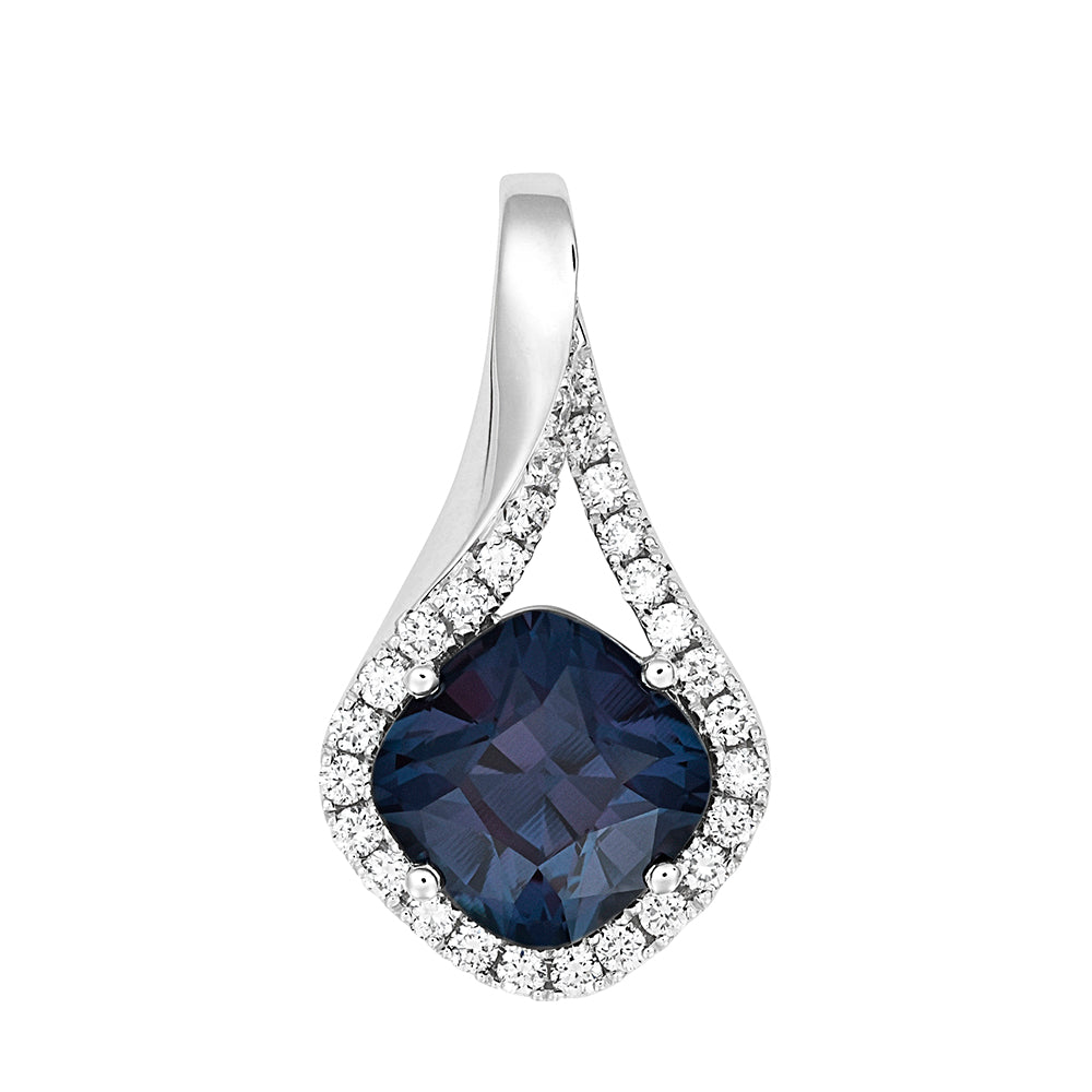 Chatham lab-grown alexandrite pendant, style CP4908WAL