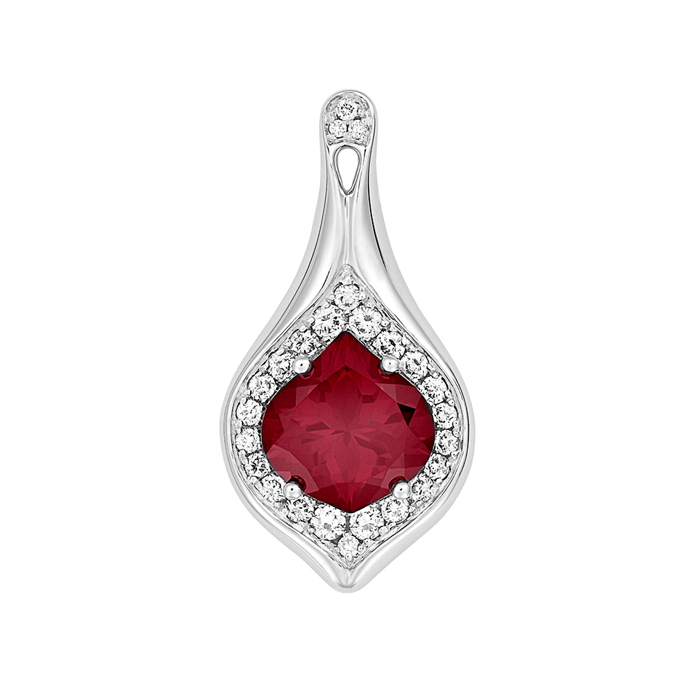 Chatham lab-grown ruby pendant, style CP4914WRU