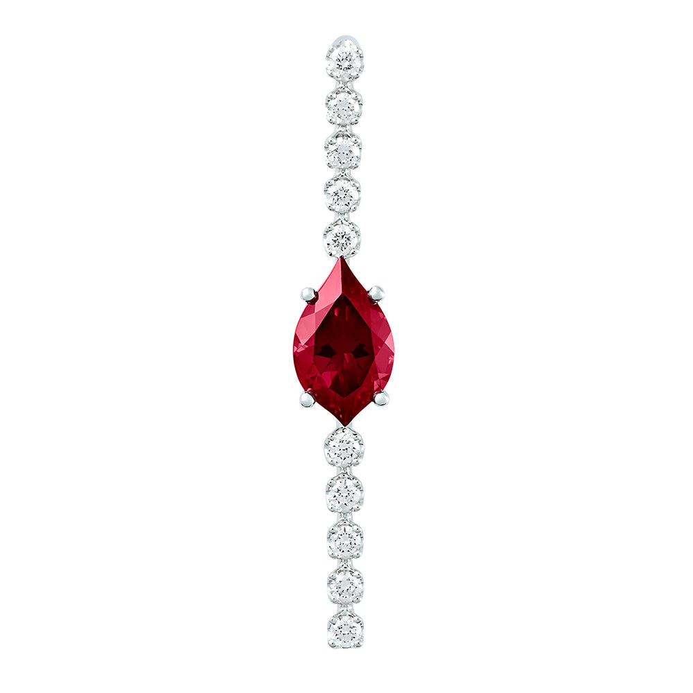 Chatham lab-grown ruby pendant, style CP5129WRU