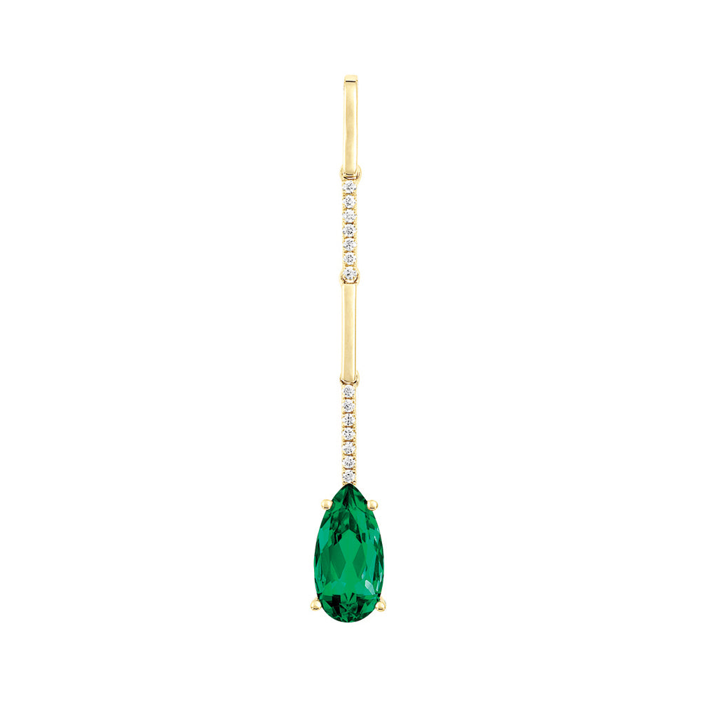 Chatham lab-grown emerald pendant, style CP5138YEM