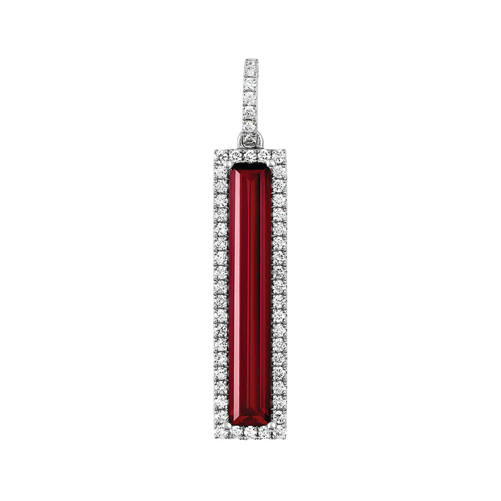 Chatham lab-grown ruby pendant, style CP5139WRU