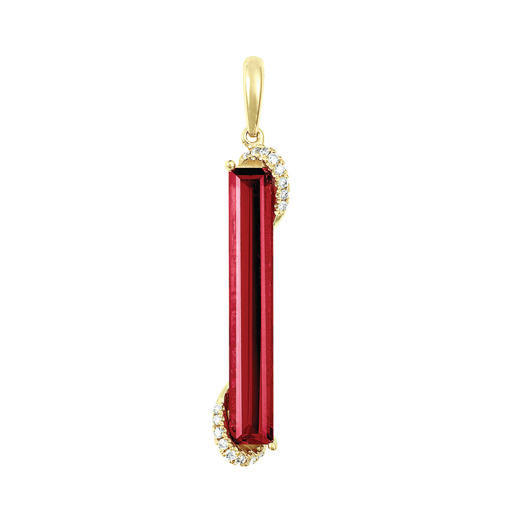 Chatham lab-grown ruby pendant, style CP5141YRU