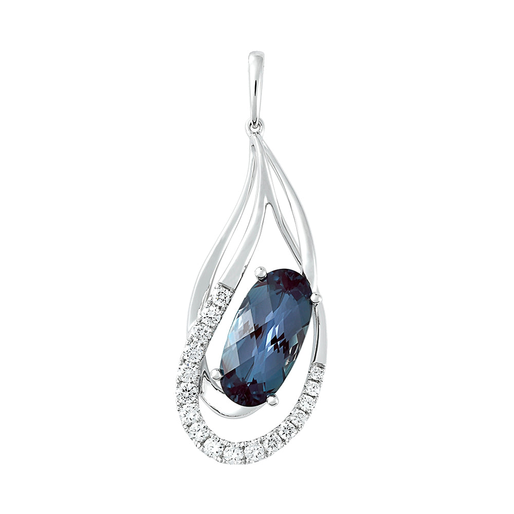 Chatham lab-grown alexandrite pendant, style CP5144WAL