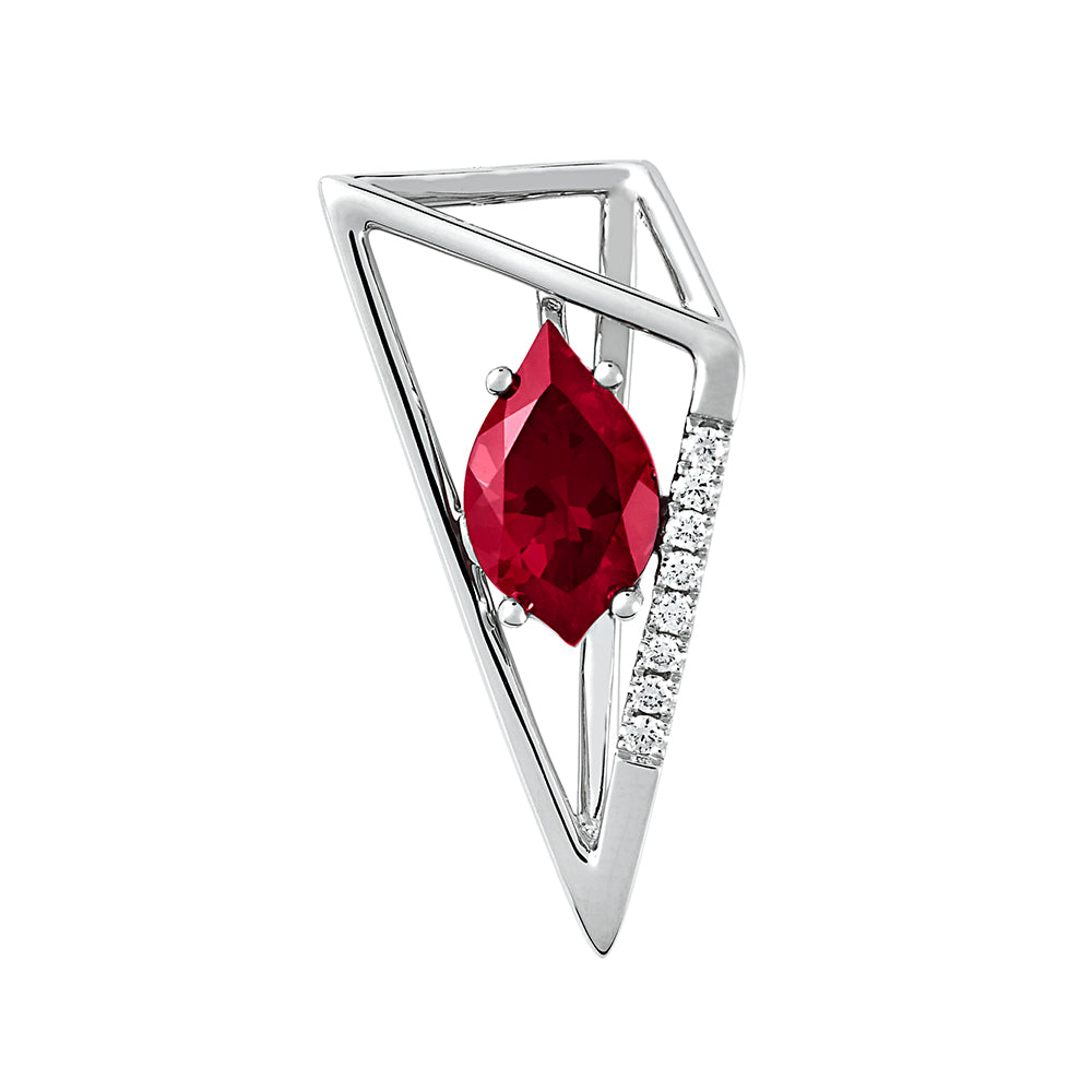 Chatham lab-grown ruby pendant, style CP5145WRU