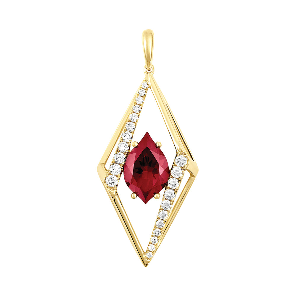 Chatham lab-grown ruby pendant, style CP5149YRU