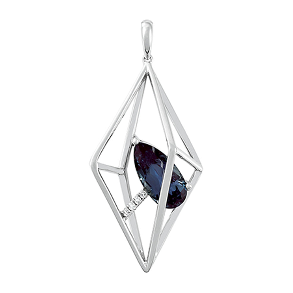 Chatham lab-grown alexandrite pendant, style CP5151WAL