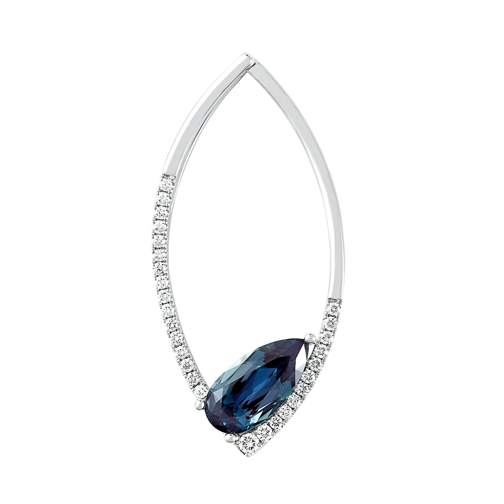 Chatham lab-grown alexandrite pendant, style CP5158WAL