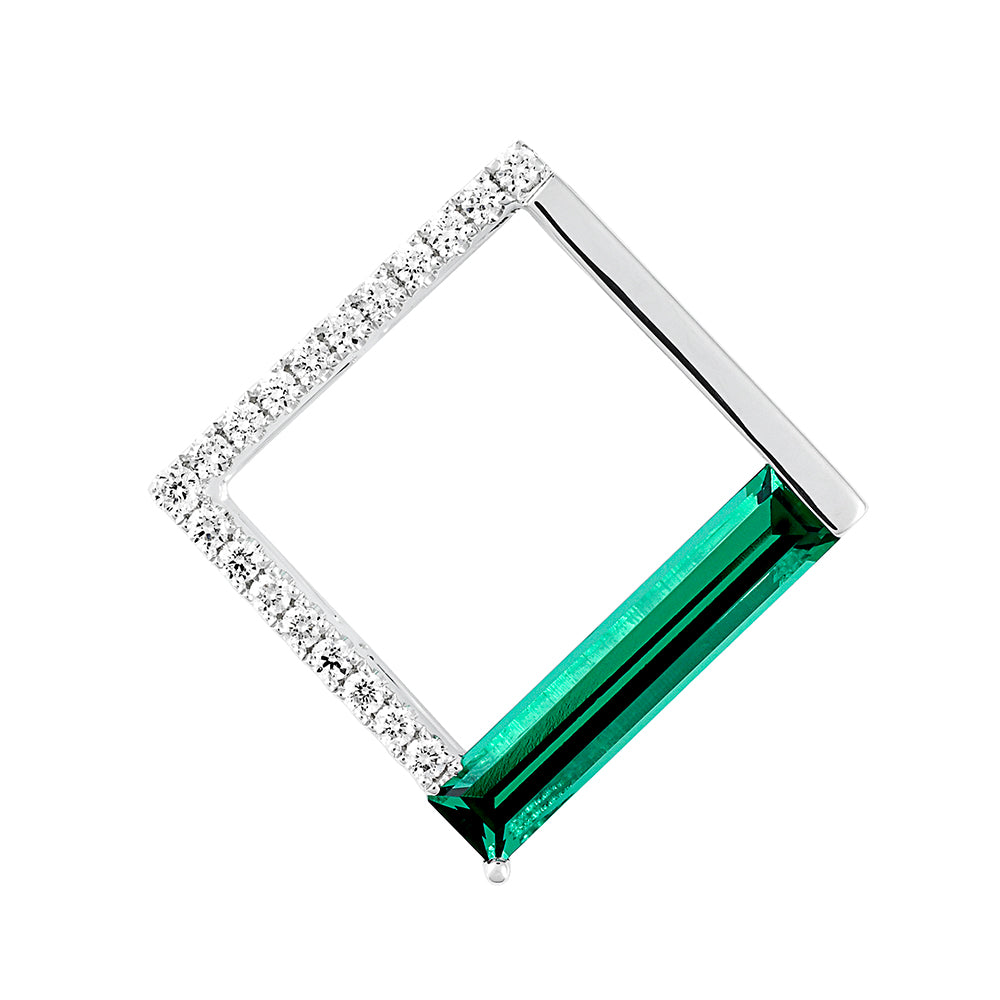 Chatham lab-grown emerald pendant, style CP5159WEM