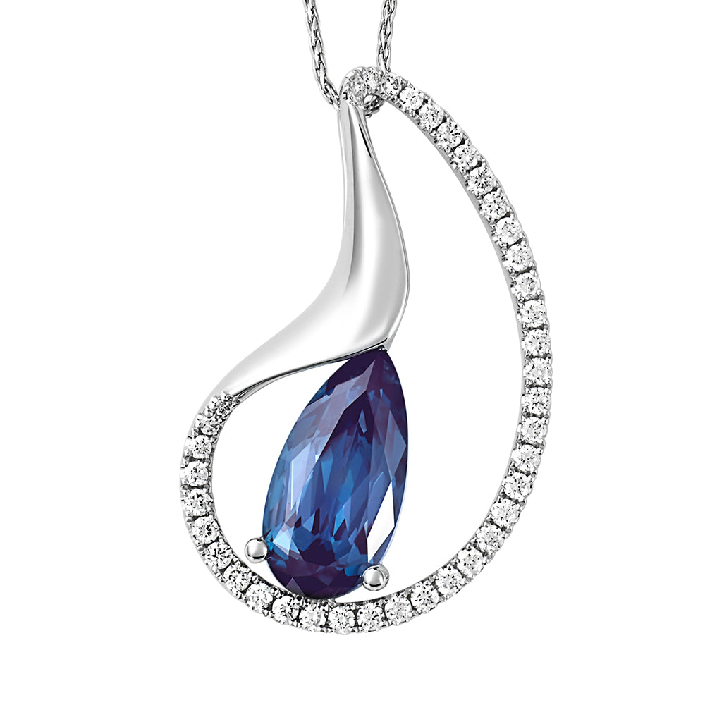 Chatham lab-grown alexandrite pendant, style CP5278WAL