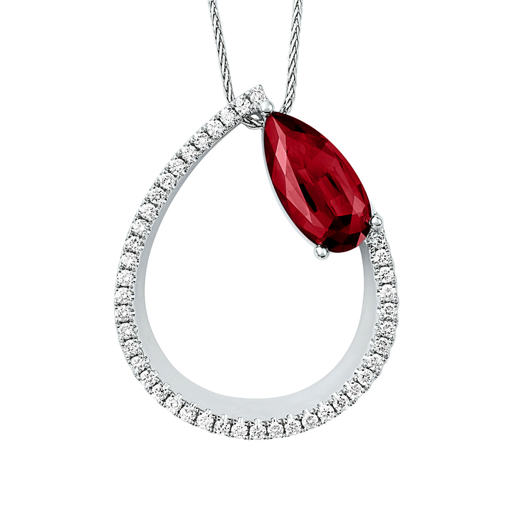 Chatham lab-grown ruby pendant, style CP5279WRU