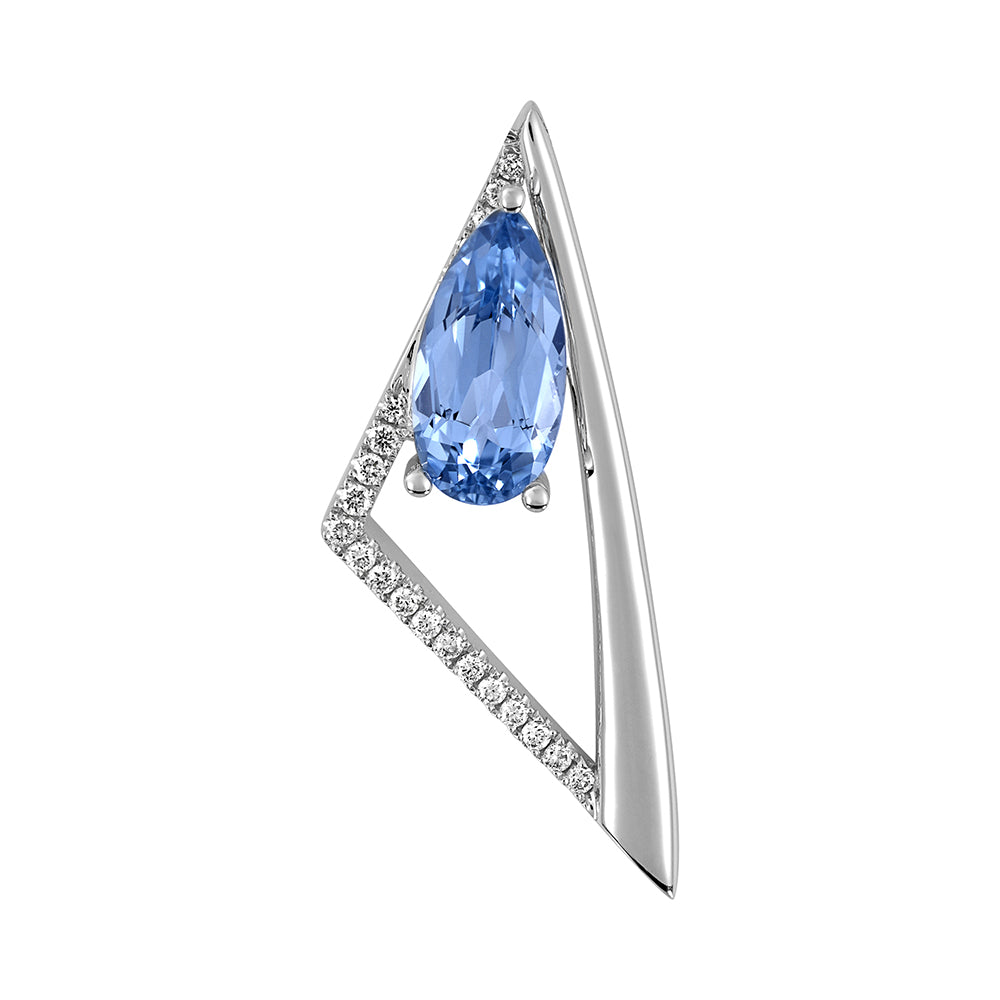 Chatham lab-grown aqua blue spinel pendant, style CP5290WAQ
