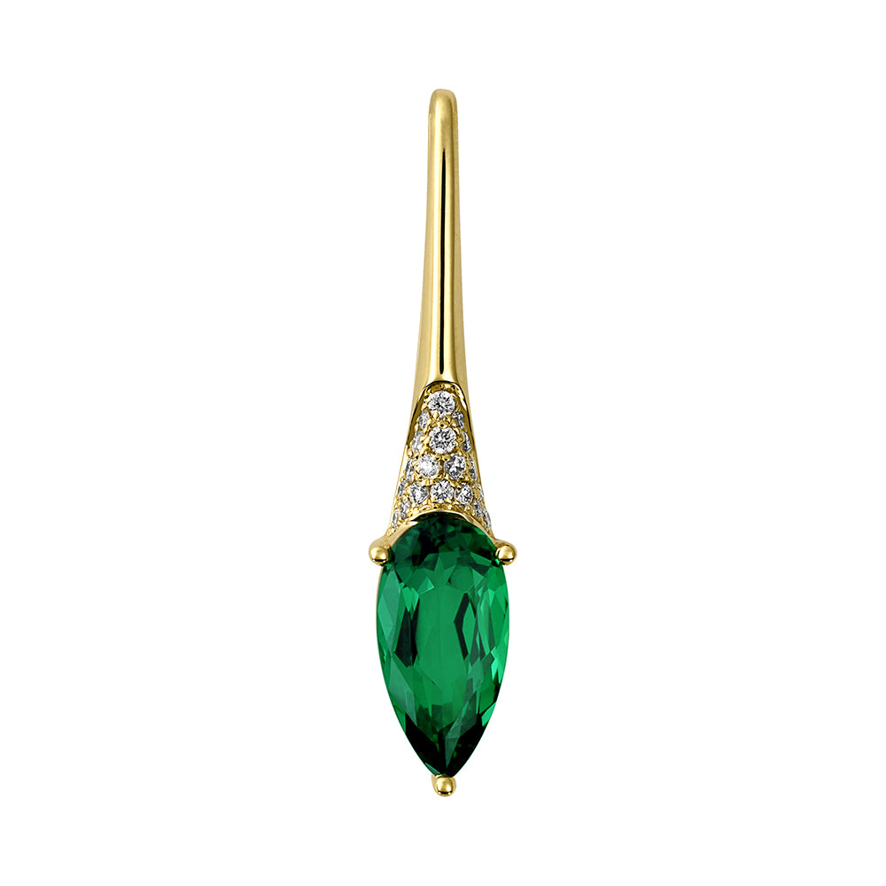 Chatham lab-grown emerald pendant, style CP5297YEM
