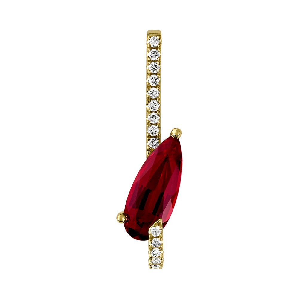 Chatham lab-grown ruby pendant, style CP5303YRU