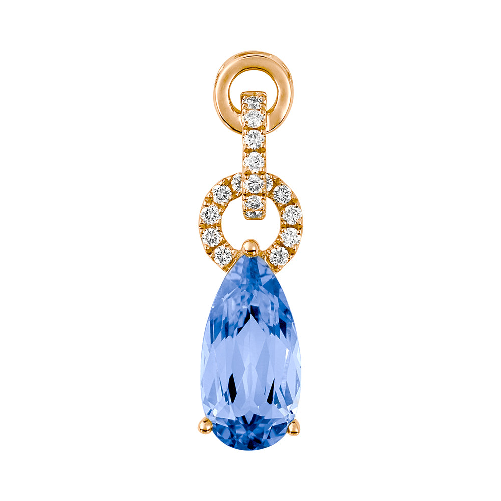 Chatham lab-grown aqua blue spinel pendant, style CP5305RAQ
