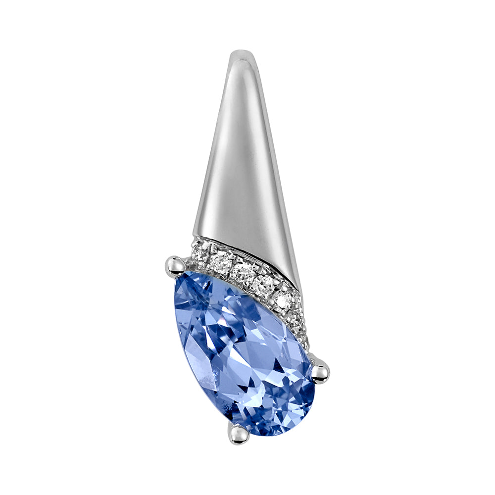 Chatham lab-grown aqua blue spinel pendant, style CP5307WAQ