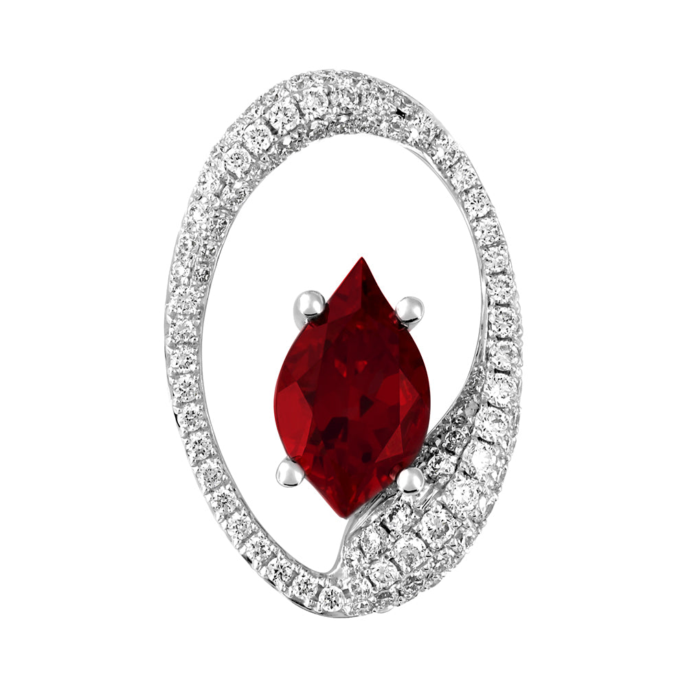Chatham lab-grown ruby pendant, style CP5308WRU