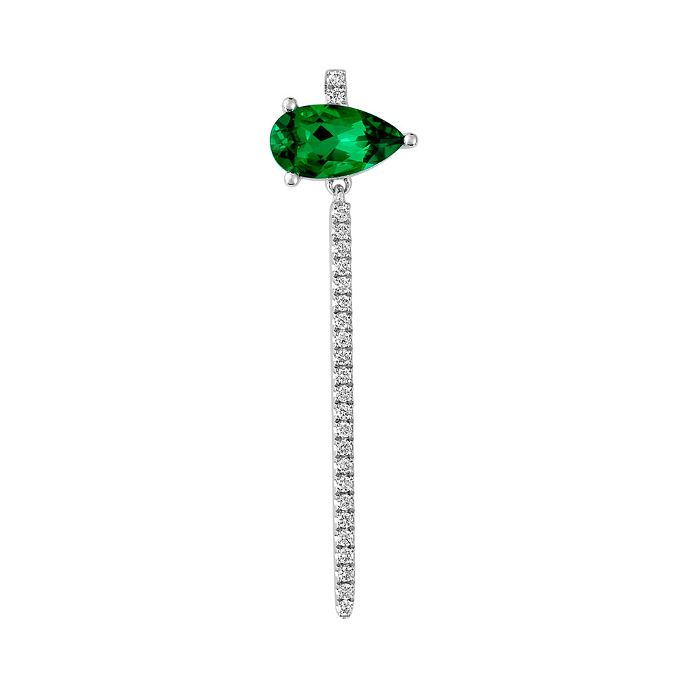 Chatham lab-grown emerald pendant, style CP5310WEM