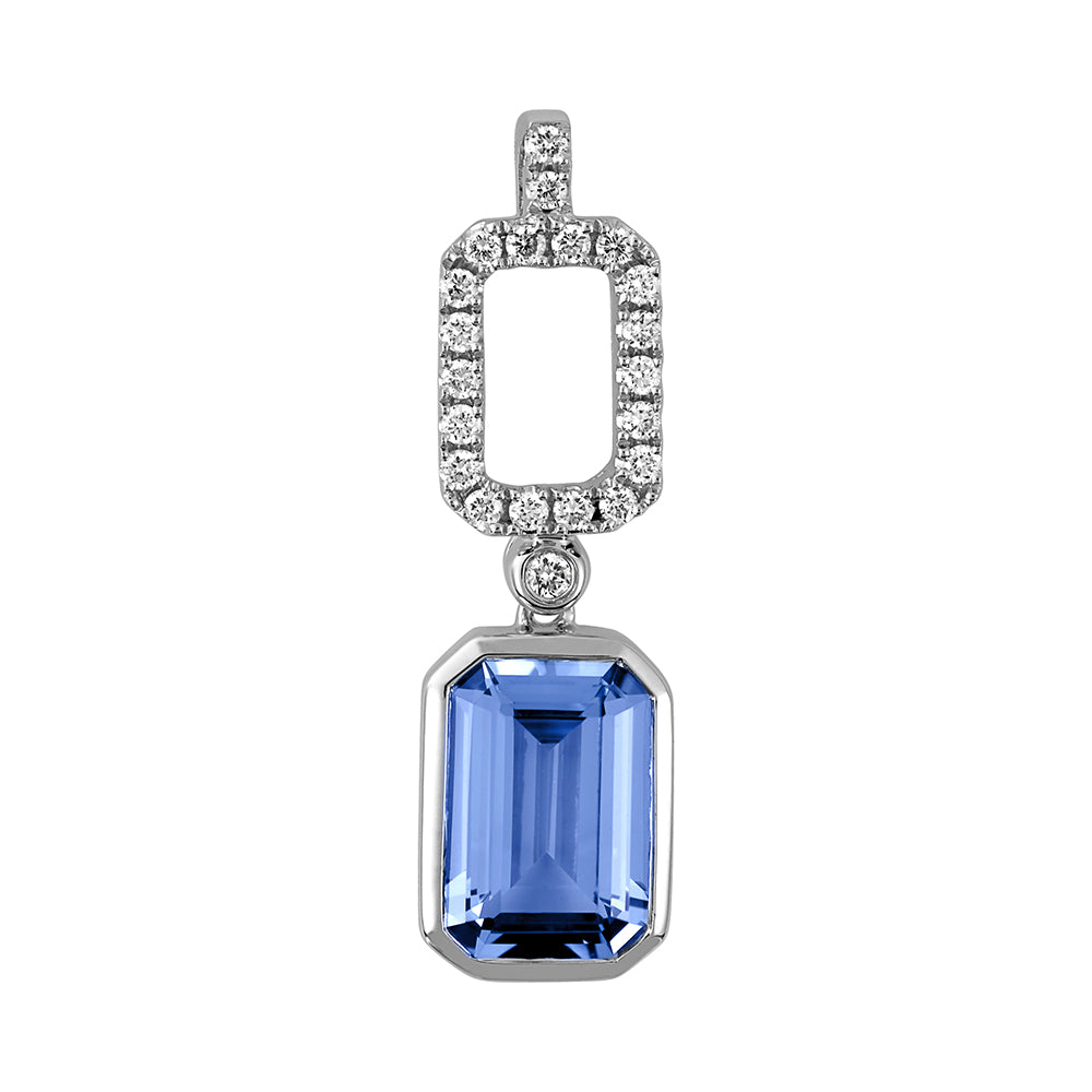 Chatham lab-grown aqua blue spinel pendant, style CP5311WAQ