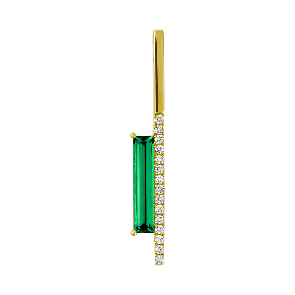 Chatham lab-grown emerald pendant, style CP5313YEM