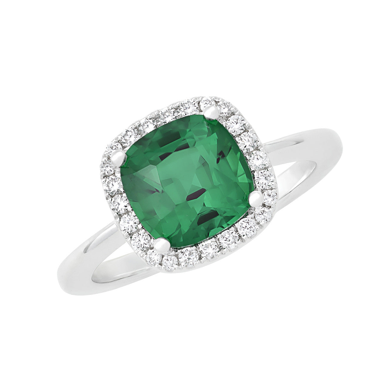 Chatham lab-grown emerald ring, style CR11734WEM
