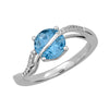 Aqua Blue Spinel Ring