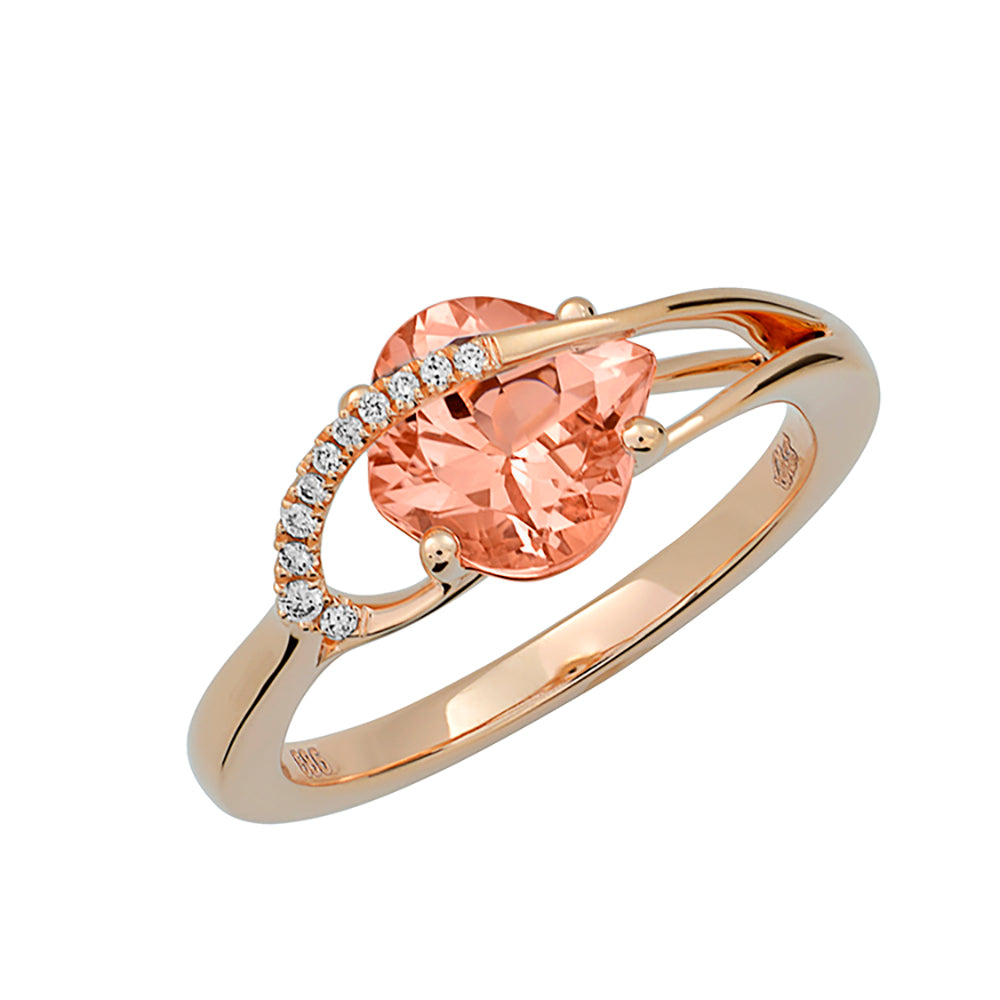 Chatham lab-grown champagne sapphire ring, style CR12383RCS