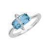 Aqua Blue Spinel Ring