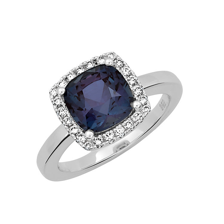 Chatham lab-grown alexandrite ring, style CR12429WAL