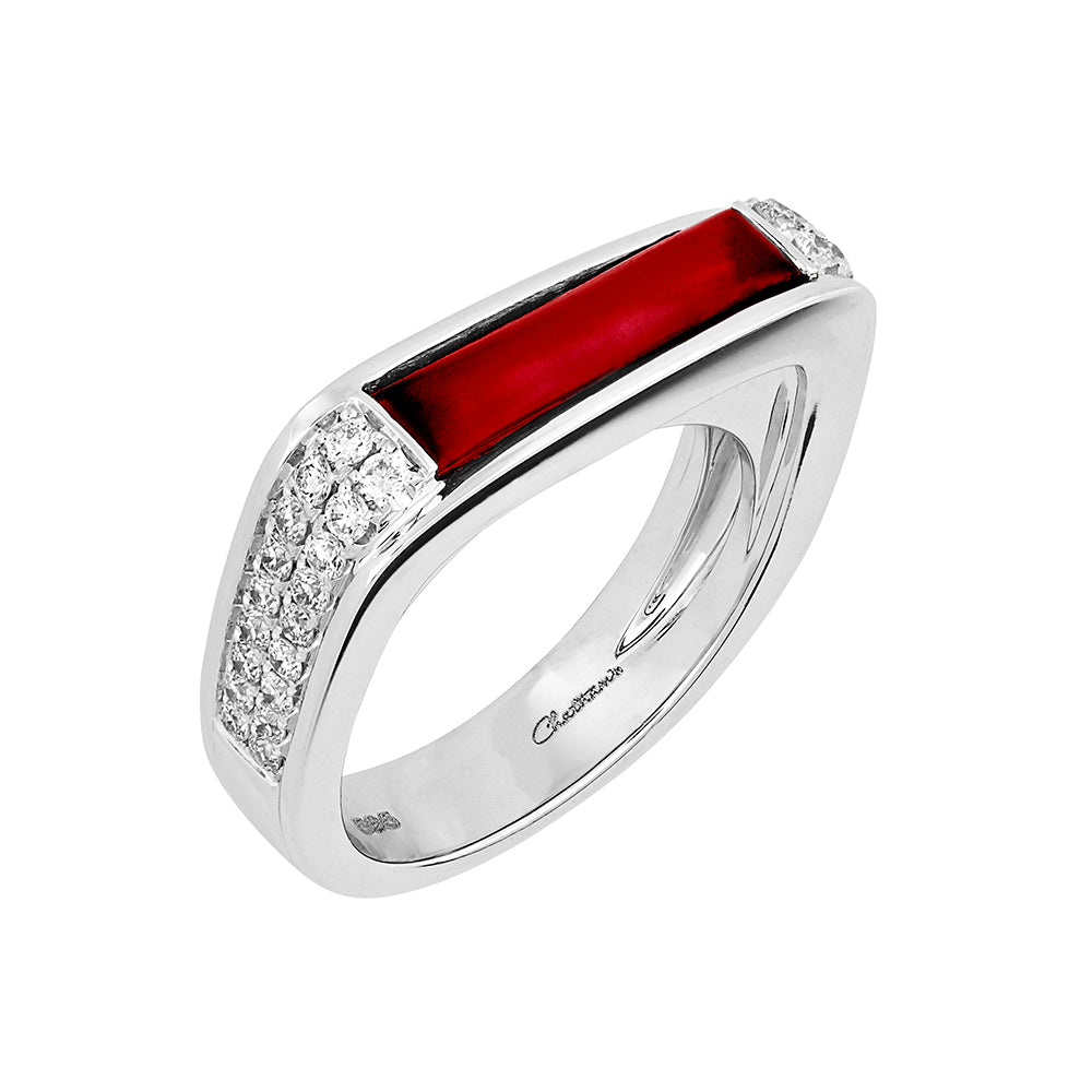 Chatham lab-grown ruby ring, style CR14229WRU