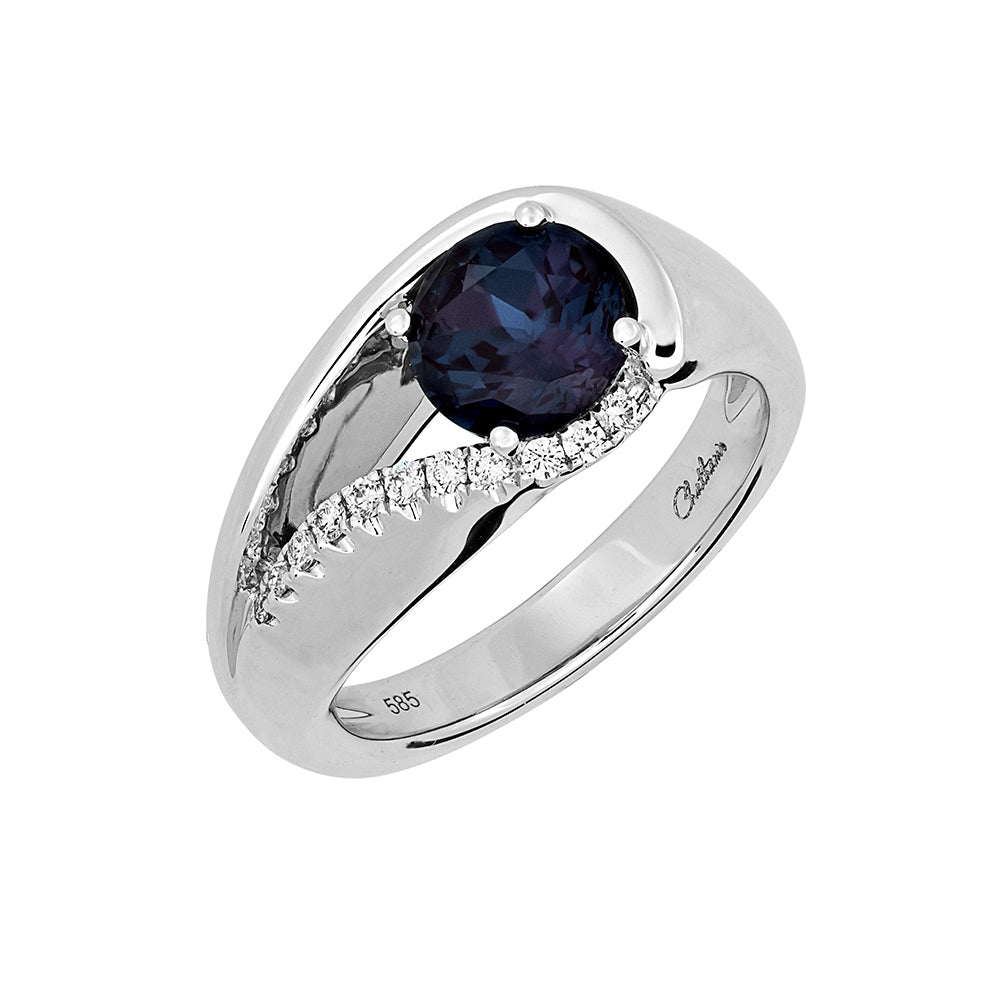 Chatham lab-grown alexandrite ring, style CR14281WAL
