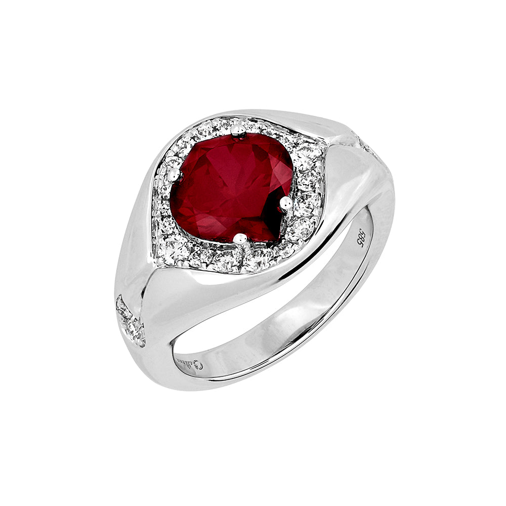 Chatham lab-grown ruby ring, style CR14282WRU