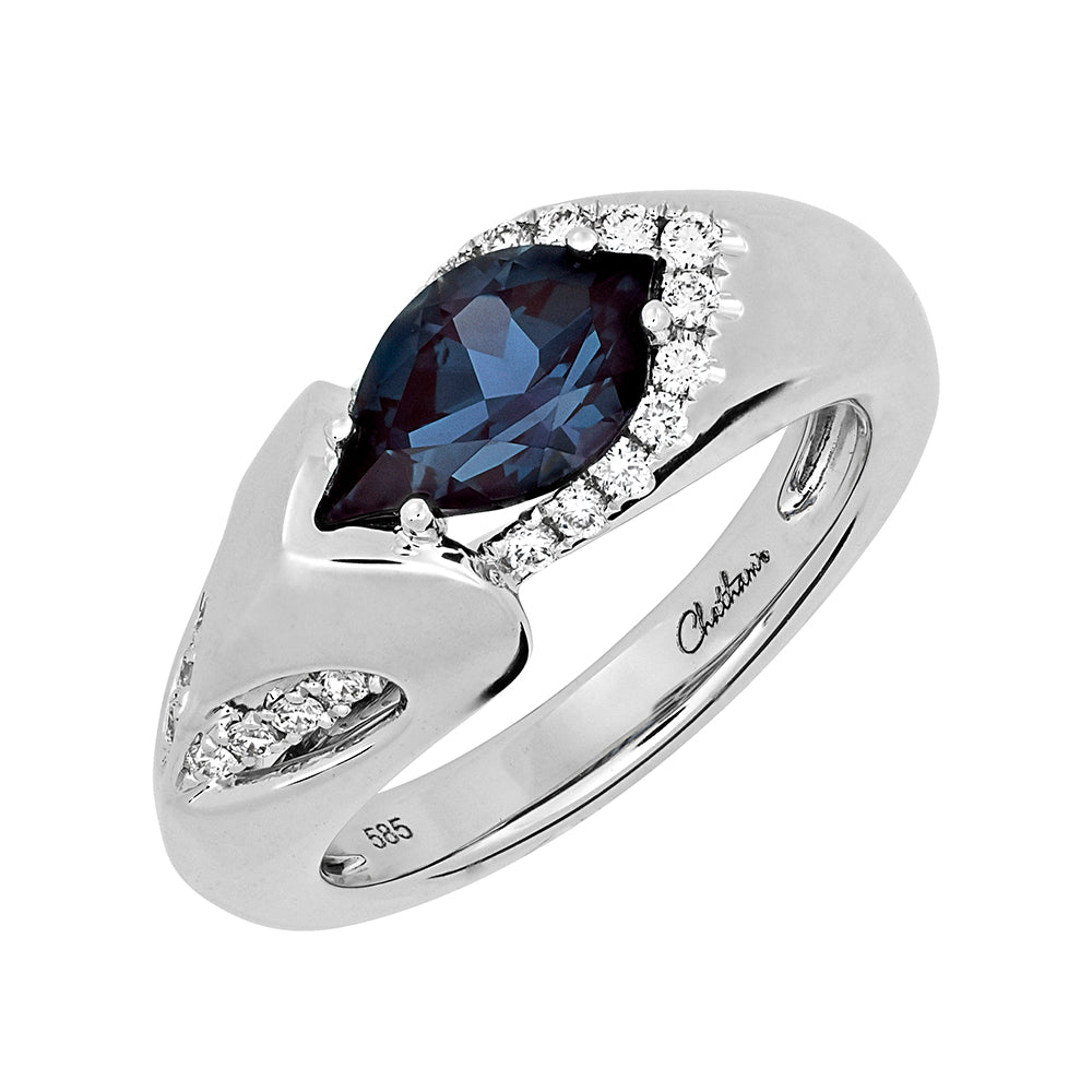 Chatham lab-grown alexandrite ring, style CR14286WAL