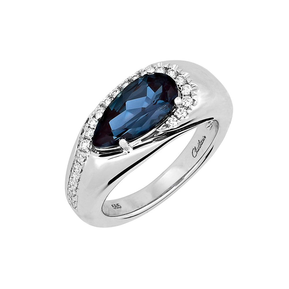 Chatham lab-grown alexandrite ring, style CR14290WAL