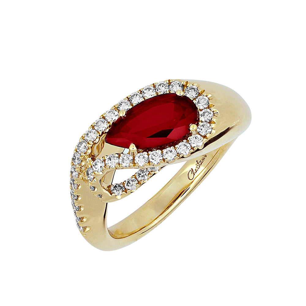 Chatham lab-grown ruby ring, style CR14291YRU