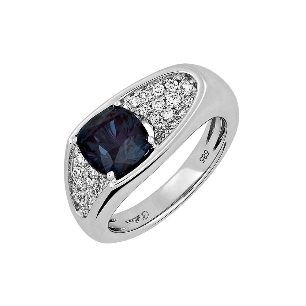 Chatham lab-grown alexandrite ring, style CR14298WAL