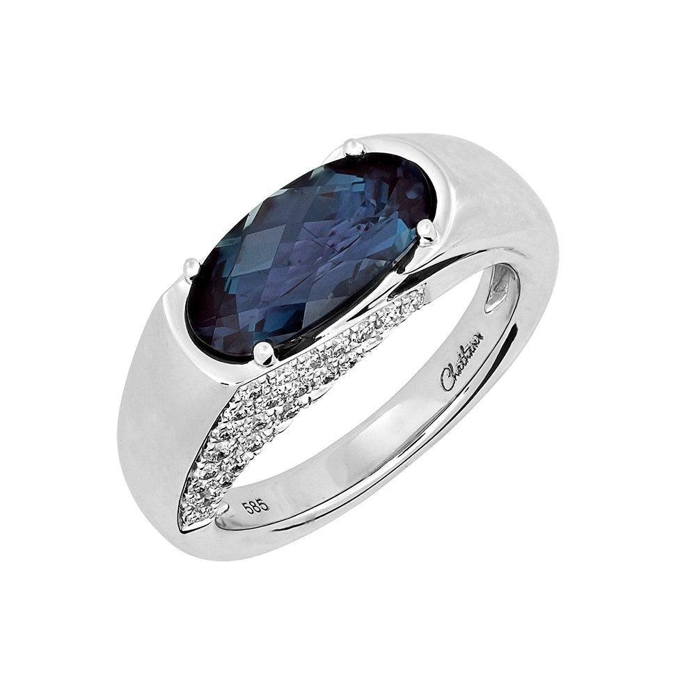 Chatham lab-grown alexandrite ring, style CR14304WAL