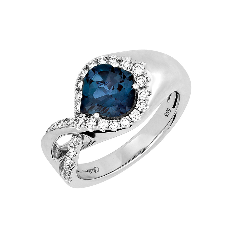 Chatham lab-grown alexandrite ring, style CR14310WAL