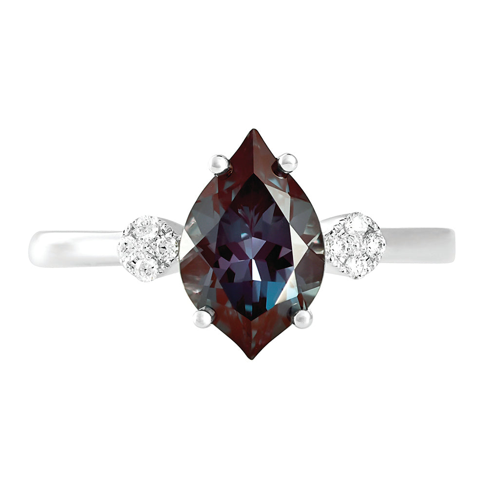 Chatham lab-grown alexandrite ring, style CR14573WAL