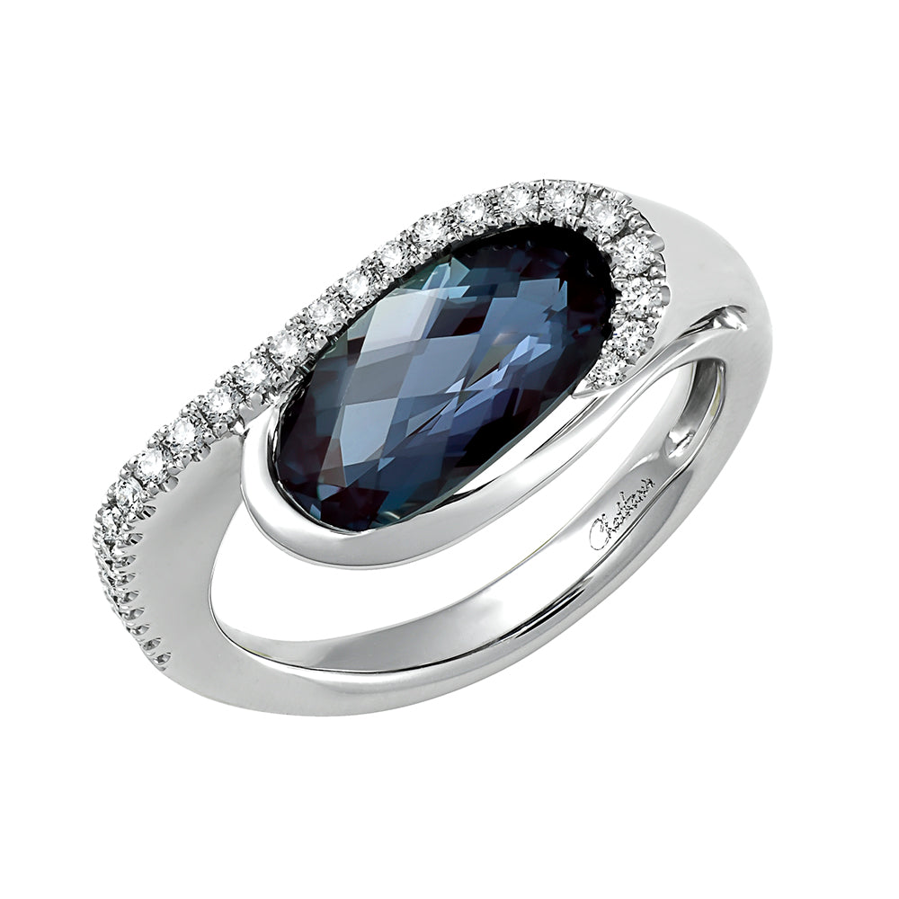 Chatham lab-grown alexandrite ring, style CR14577WAL