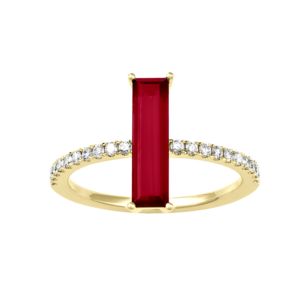 Chatham lab-grown ruby ring, style CR14589YRU