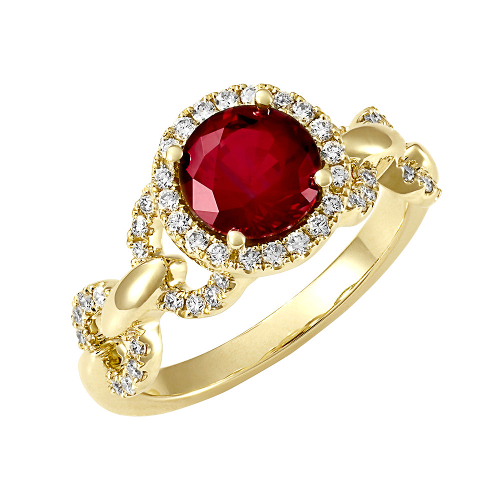 Chatham lab-grown ruby ring, style CR14834YRU