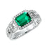 Chatham lab-grown emerald ring, style CR14837WEM
