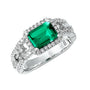 Chatham lab-grown emerald ring, style CR14837WEM