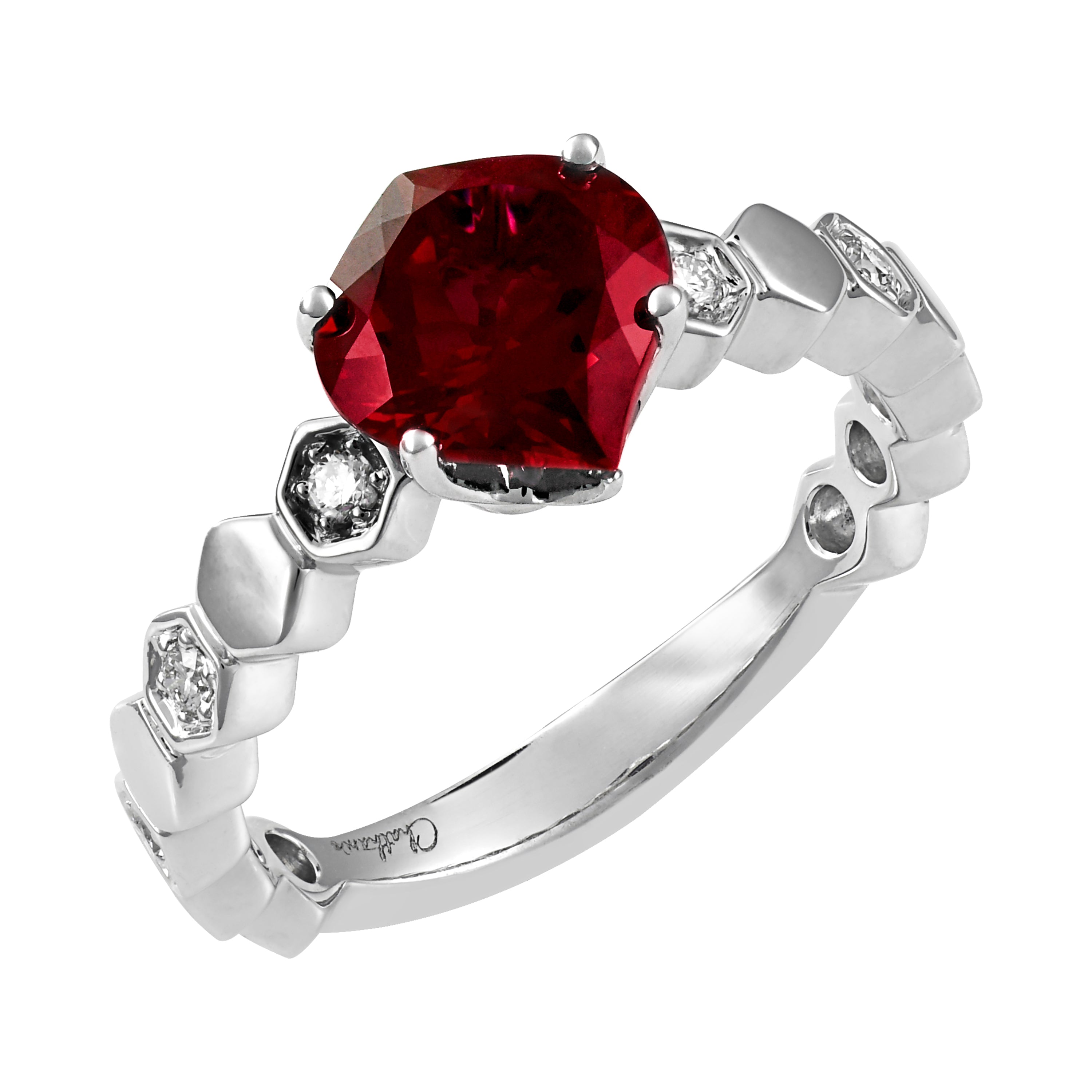 Chatham lab-grown ruby ring, style CR14841WRU
