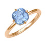 Chatham lab-grown aqua blue spinel ring in 14k rose gold, style CR14843RAQ